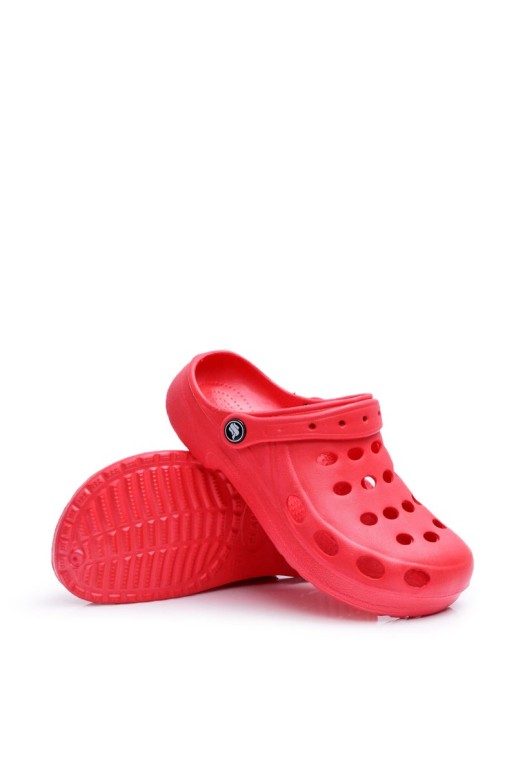Women's Flip Flops Red Foam Crocs EVA