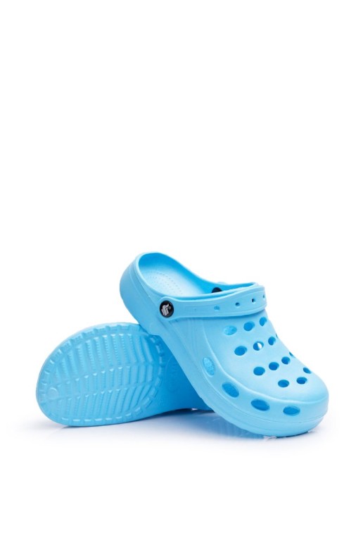 Moteriškos mėlynos spalvos putplasčio Crocs EVA šlepetės