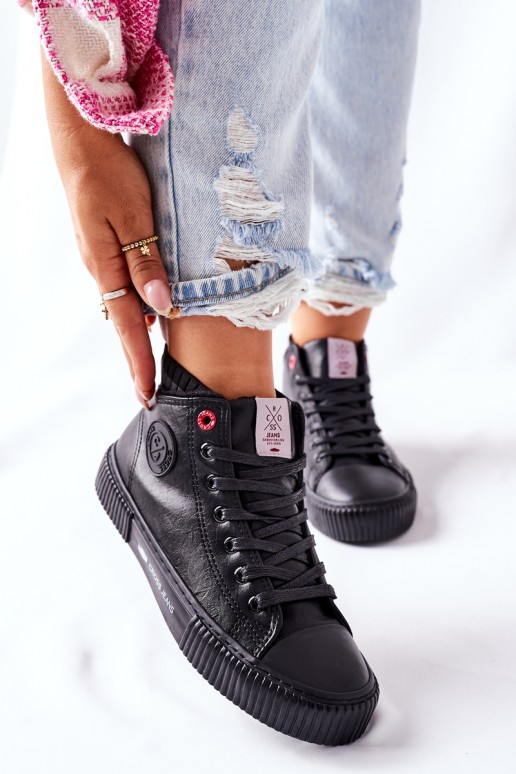 Women's Sneakers Cross Jeans High Black II2R4021
