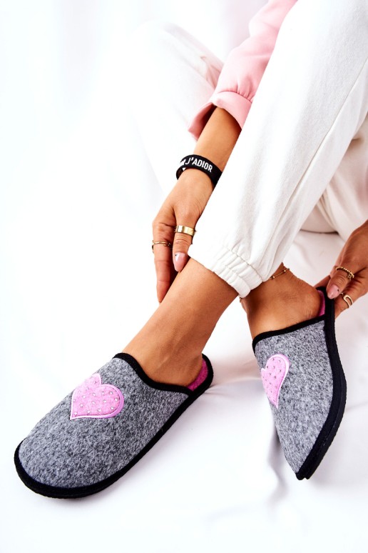 Household slippers Panto Fino II267010 Grey-pink