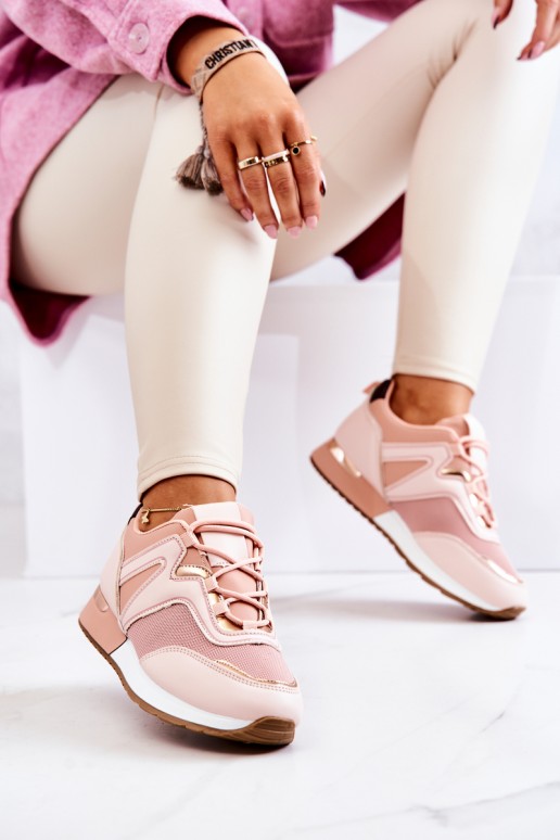 Sportiniai batai ant platformos Pink Ginevra
