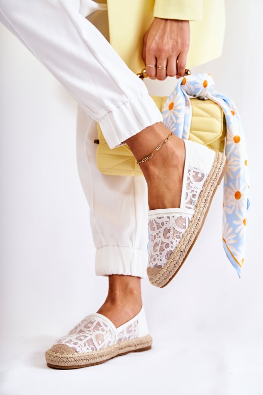 Classic Women's Espadrilles Openwork White Catris