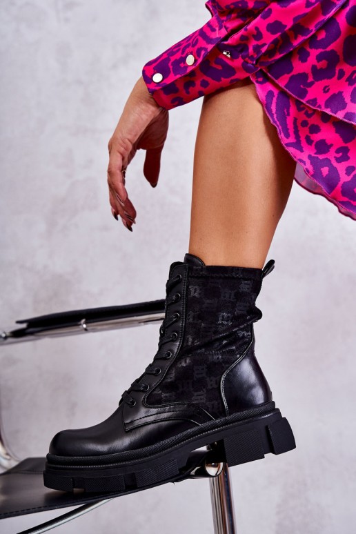 High Women's Boots Tied Black Verlon