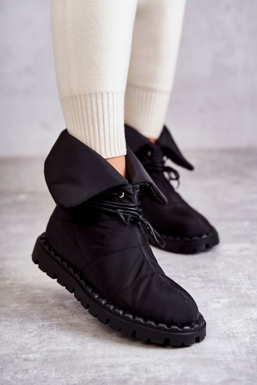 Women's insulated boots Black Emelie