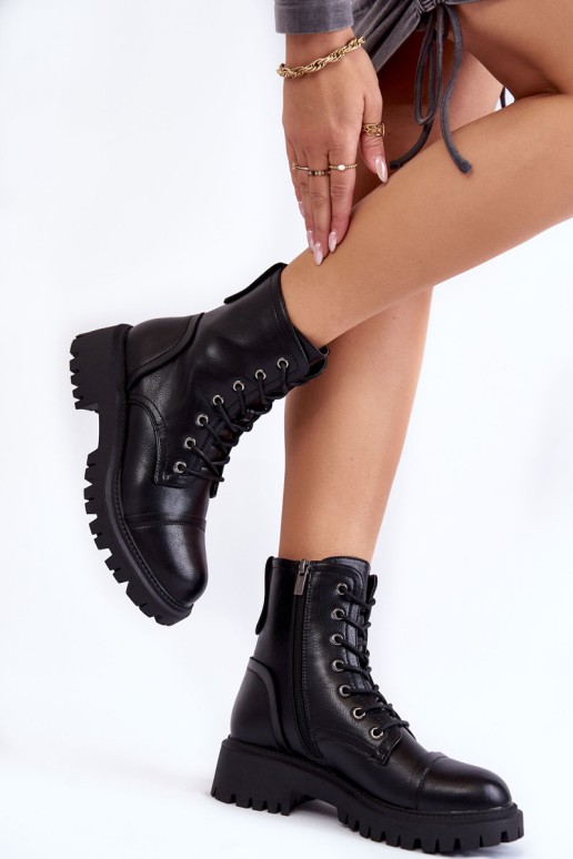 Leather Warm Boots La.Fi 250044B-PU Black