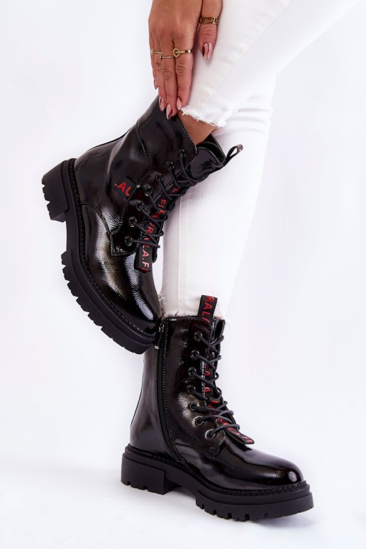 Lacquered Warm Boots La.Fi 250054B-LA Black