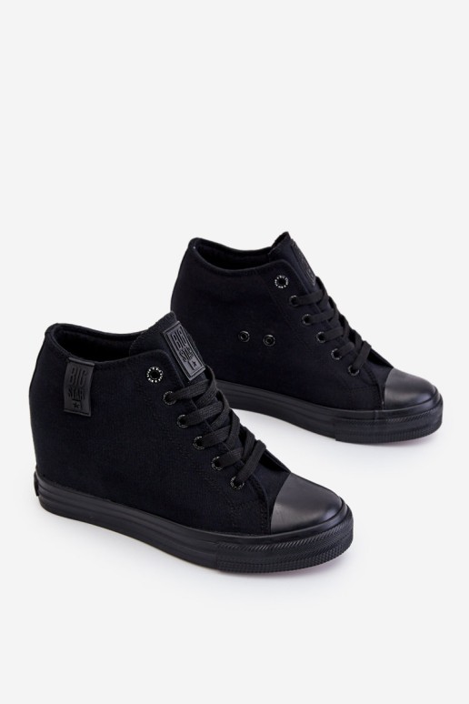 Hidden Wedge High Sneakers Big Star LL274034 Black