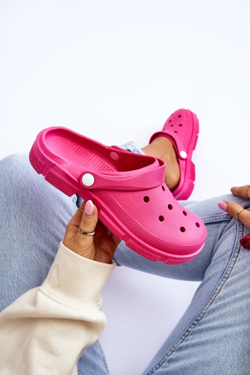 Women's Rubber Crocs Fuchsia Rabios