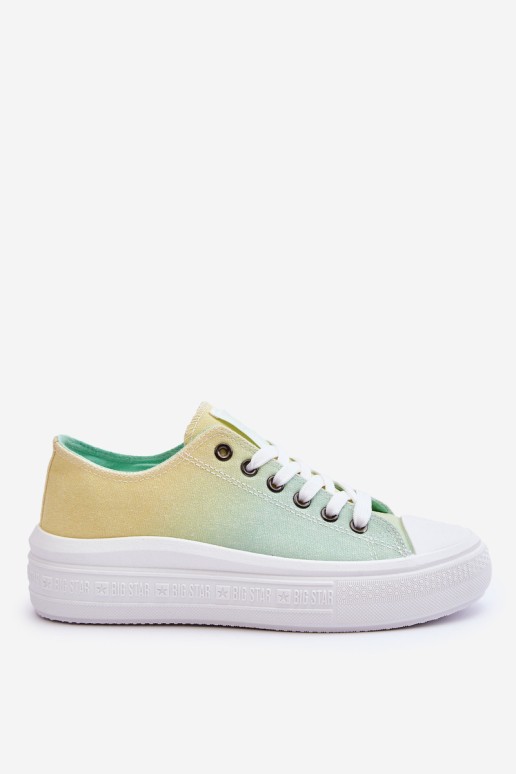 Low Platform Sneakers Big Star LL274A186 Yellow-Green