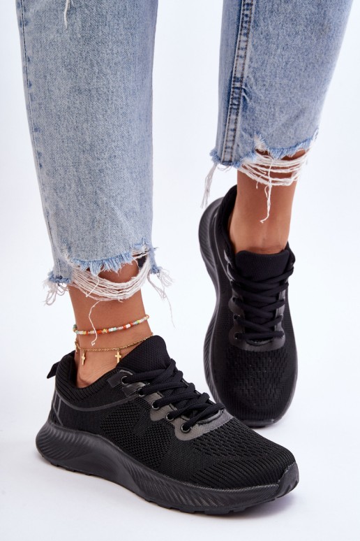 Klasikiniai moteriški sportiniai suvarstomi batai Black Darla