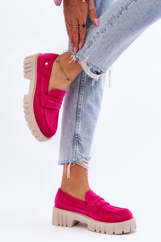 Women's Suede Slip-On Shoes Fuchsia Fiorell