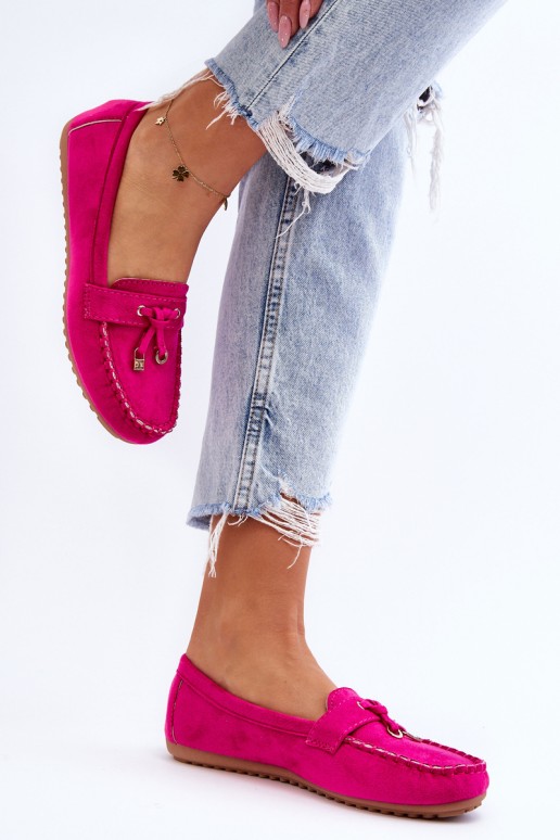 Classic Suede Loafers Fuchsia Good Time