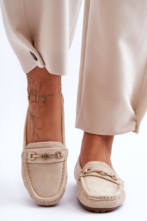 Women's Classic Suede Loafers Beige Corinell