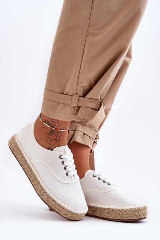 Lace-Up Espadrilles Big Star LL274833 White