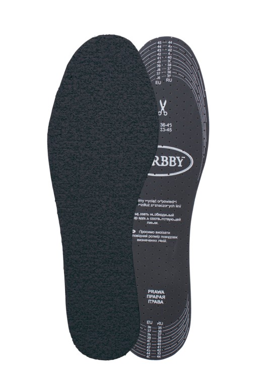 Corbby FROTTE BLACK insoles with active carbon