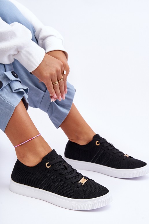 Women's Lace-up Sneakers Black Etna