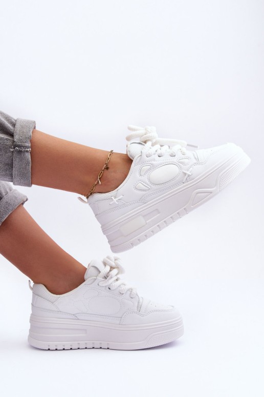 Women's Platform Sneakers White Finos