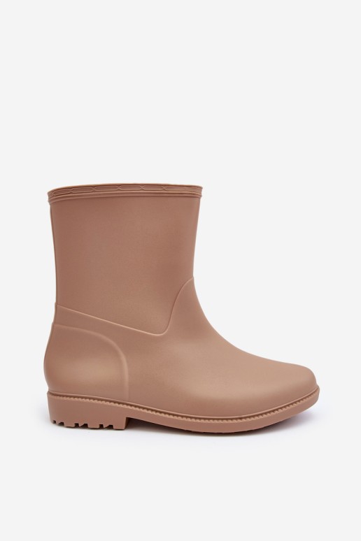 Moteriškos klasikinės Slip-on Galoshes Beige Solihia