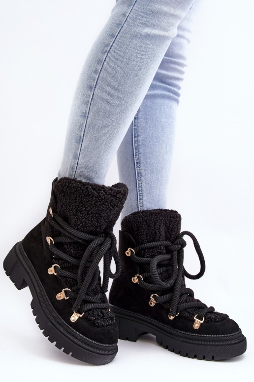 Moteriški sniego batai su raišteliu Black Shala