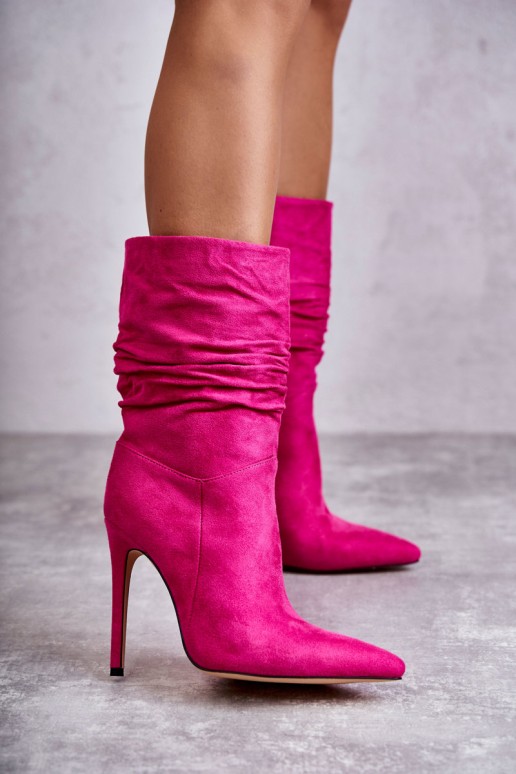Women's Wrinkled Boots Boots pink Laguna