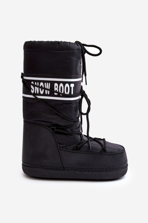 Women's High Snow Boots Black Venila