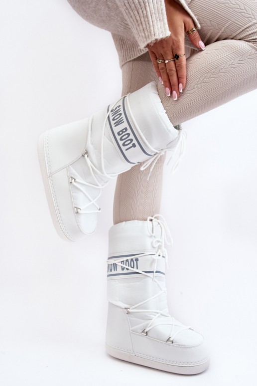 Women's High Snow Boots White Venila