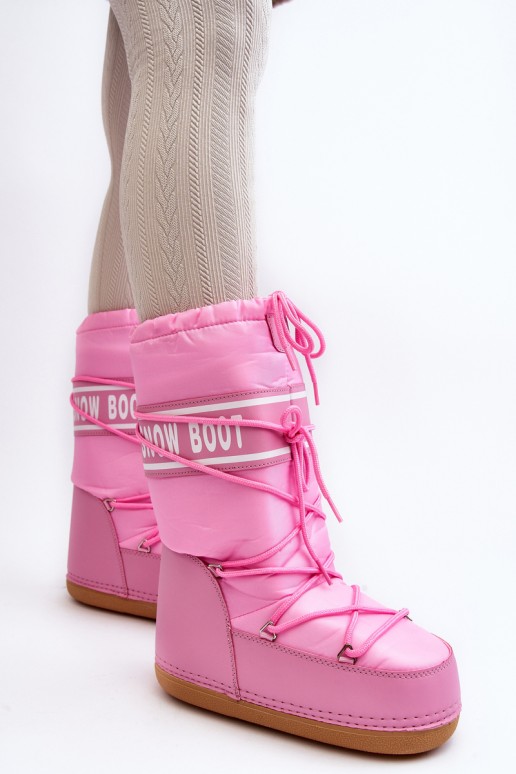 Women's High Snow Boots Pink Venila