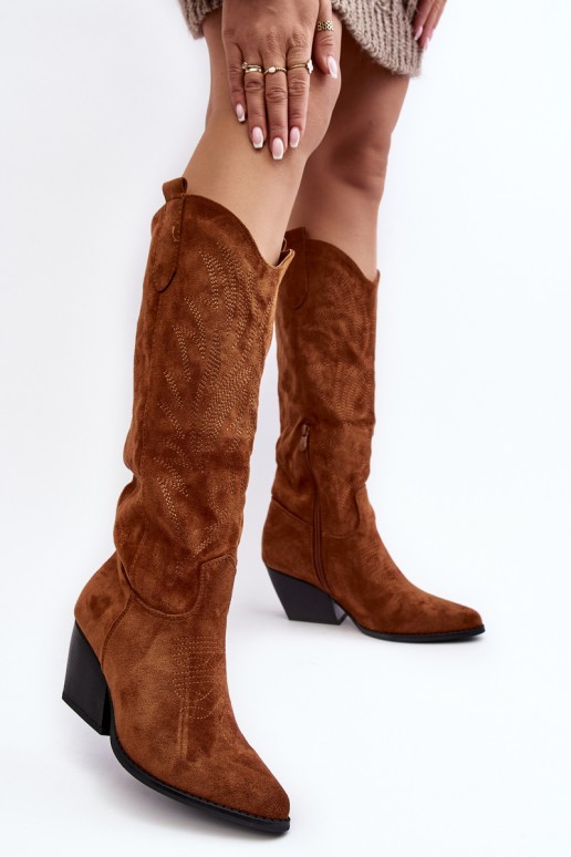 Women's Cowboy Boots On Heel Camel Sloana