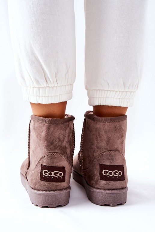 Snow Boots Fleece-lined Brown Vicandi
