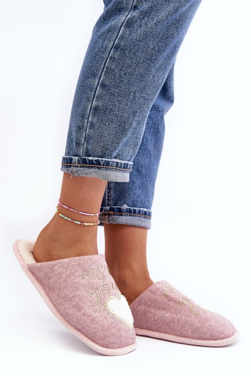 Women's Classic Slip-on Fleece Lined Slippers Pink Mabira