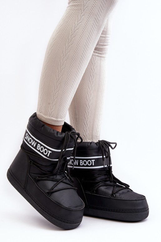 Women's lace-up snow boots beige Soia