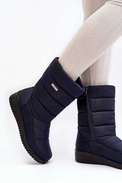 Warm Wedge Snow Boots Black Calena