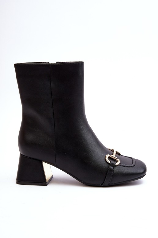 Ankle Boots With Embellishment Black Adinah