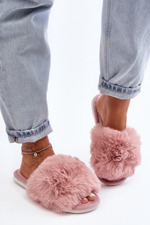 Women's Slippers with Pink Faux Fur Vienitta