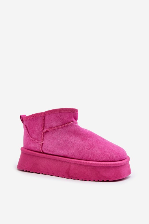 Women's Snow Boots on Thick Sole Pink Caliksa