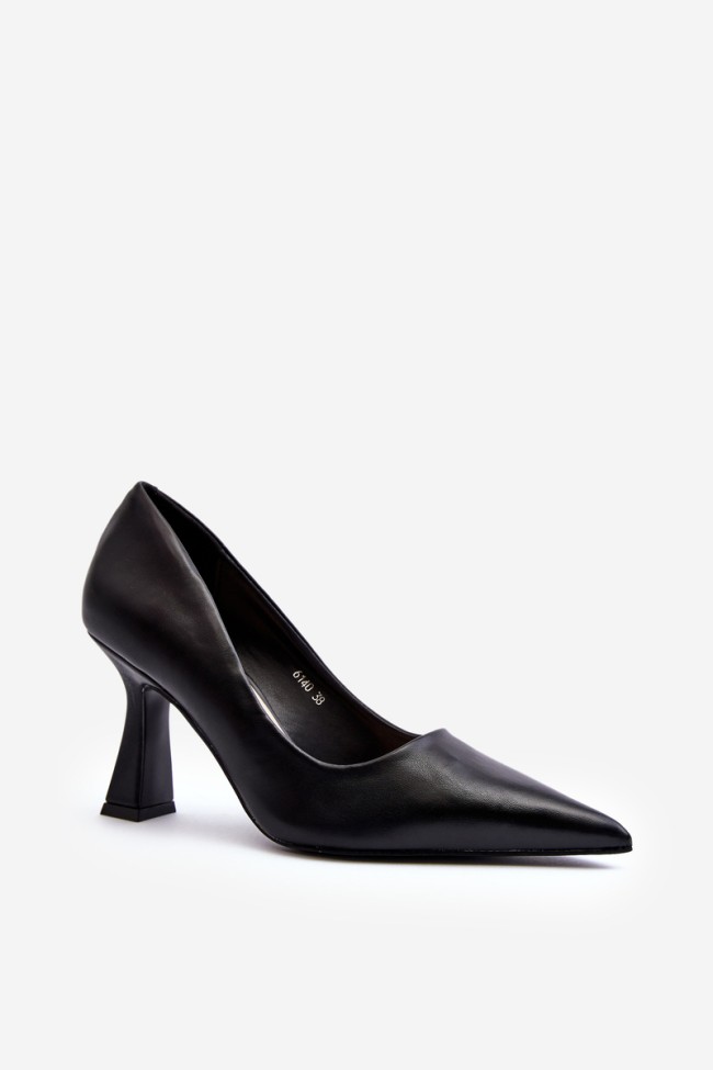 Classic Pointed Toe High Heels Black Delimena
