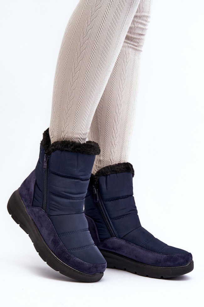 Women's Snow Boots with Fur Navy Primose