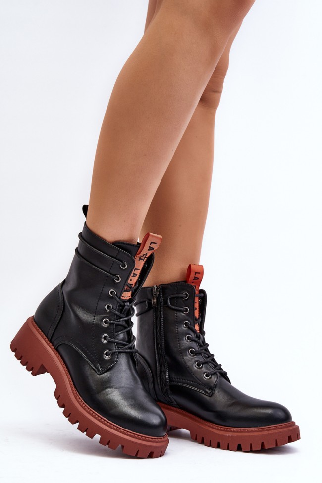 Women's Lace-Up Ankle Boots La.Fi 250045OR-LA Black