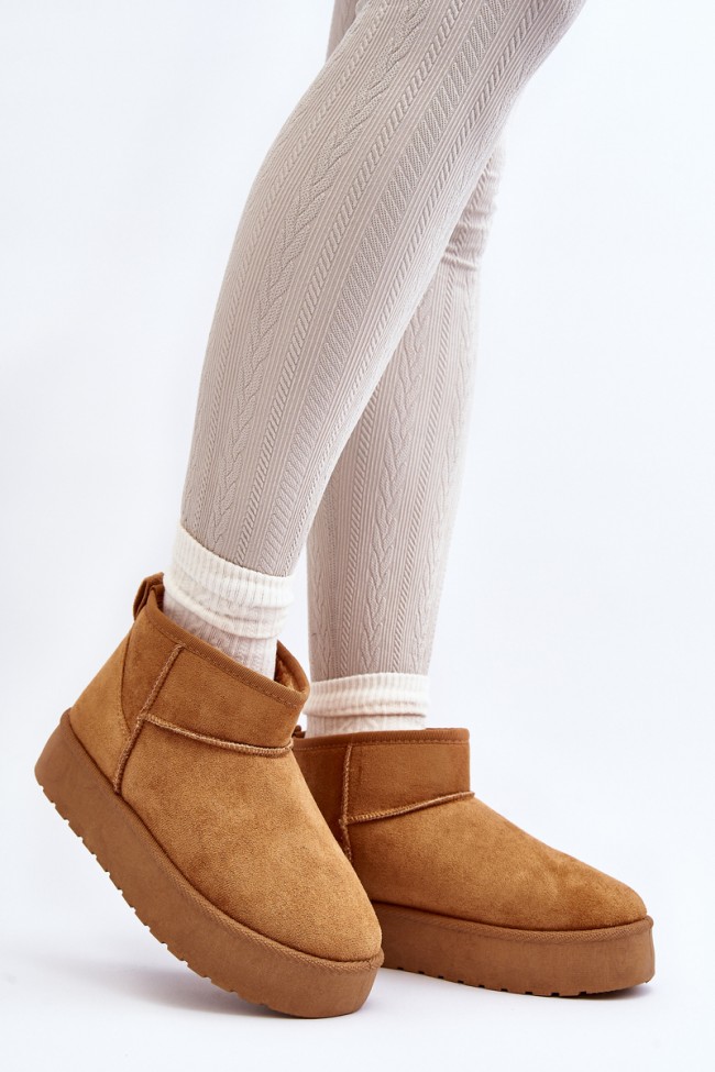 Low Women's Snow Boots on Platform Camel Kallins