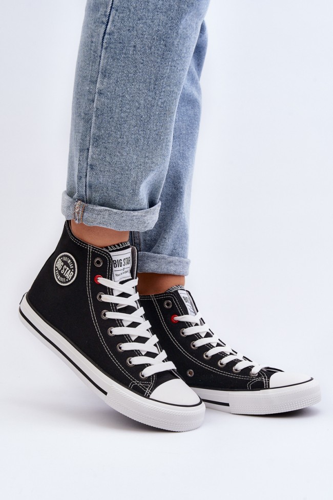 Women's Classic High Top Trainers Big Star T274027 Black