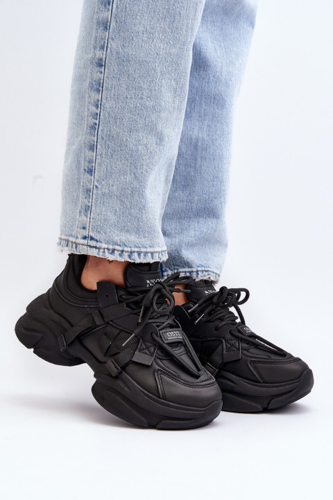 Women's sneakers with chunky sole black Windamella