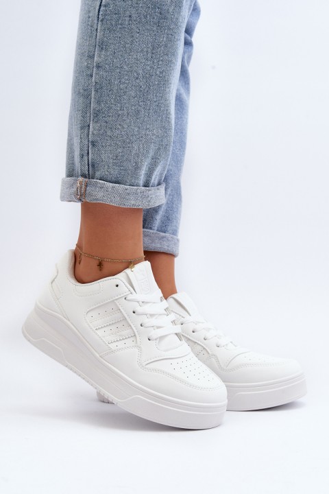 Women's White Sports Sneakers Frutesa