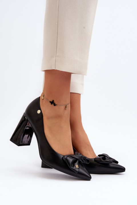 Black Bow Pump Heels by Ariemessa