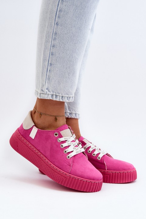 Women's sneakers MEMORY FOAM SYSTEM BIG STAR NN276004 Fuchsia