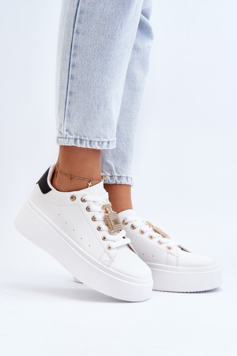 Women's Sneakers with Embellishment White Celedria