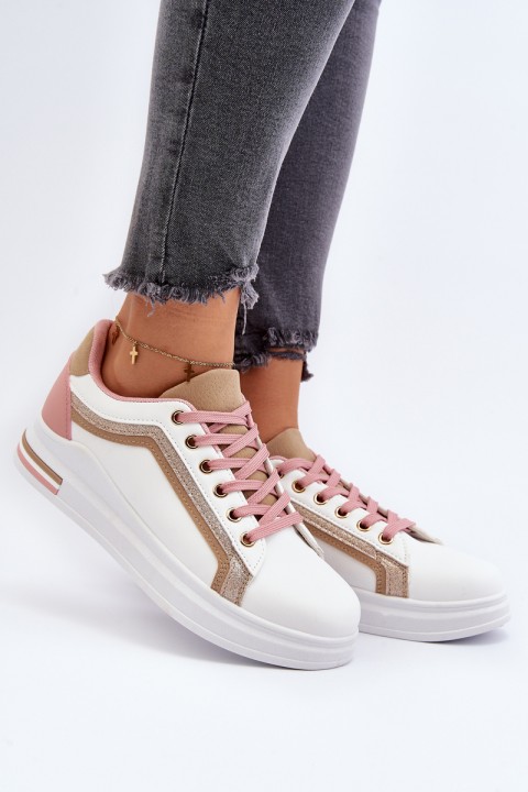 Women's Sneakers With Beige Brocade Elnami