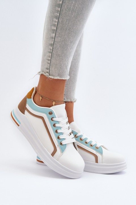 Women's Sneakers with Blue Sequins Elnami