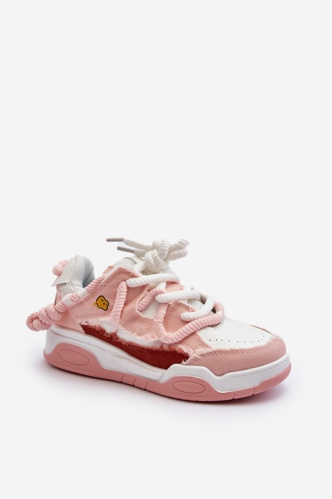 Women's Sneakers with Chunky Lacing Pink Miatora