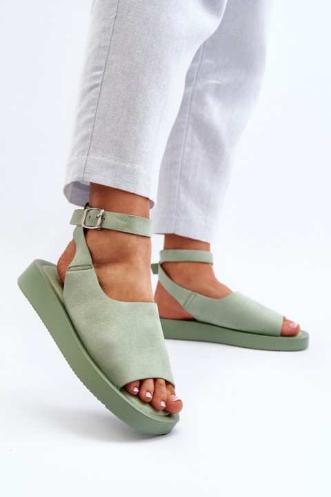 Comfortable Women's Platform Sandals Green Rubie