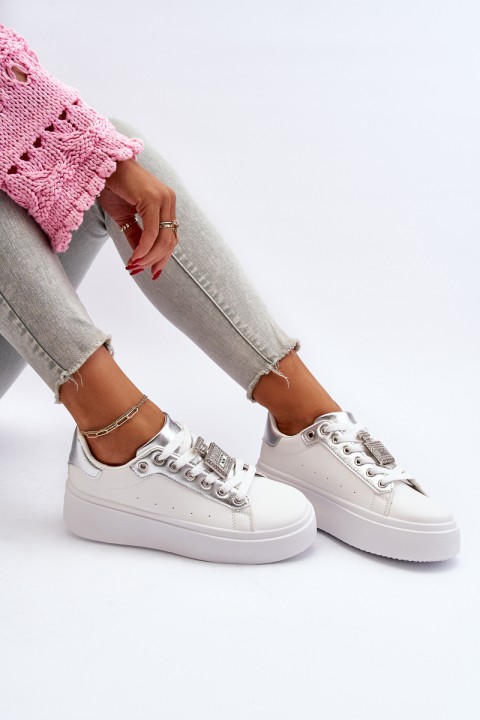 Women's Sneakers with Decoration White Celedria